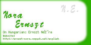 nora ernszt business card